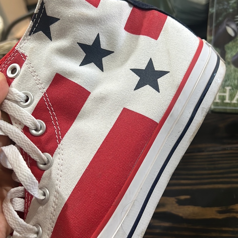 Converse Men's Red Chuck Taylor All Star High 'stars & Stripes' - Picture 6 of 8